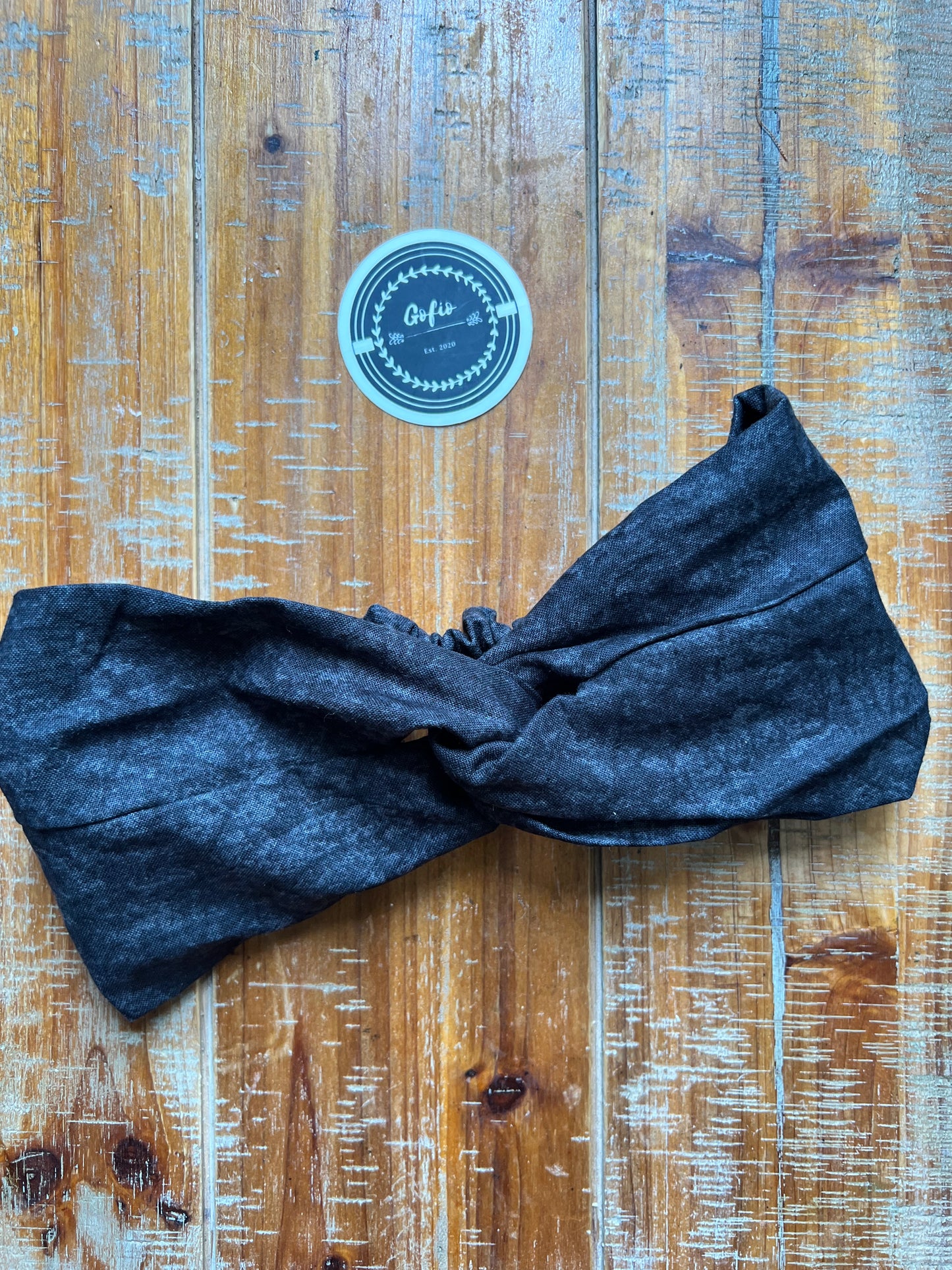 Faded Black Twisted Headband