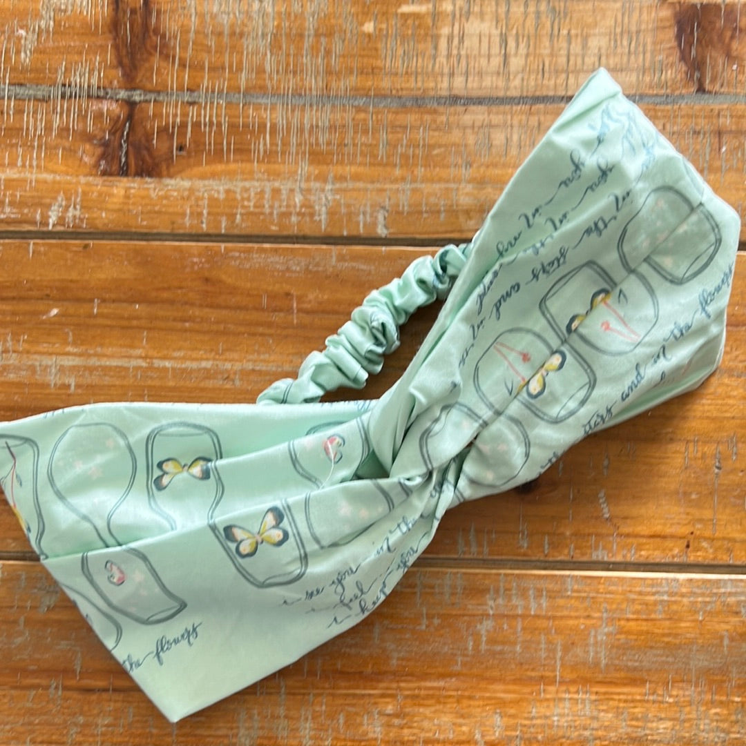 Green Bottles Twisted Headband