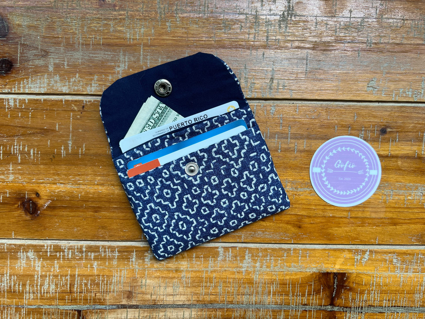 Denim Stitches Card Holder